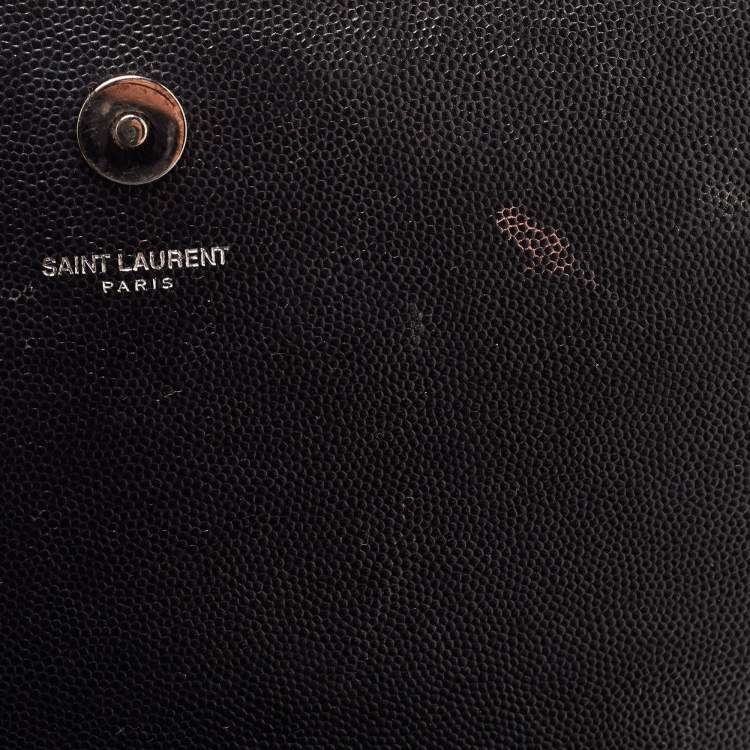 Pre Owned Saint Laurent Black Leather Kate Clutch