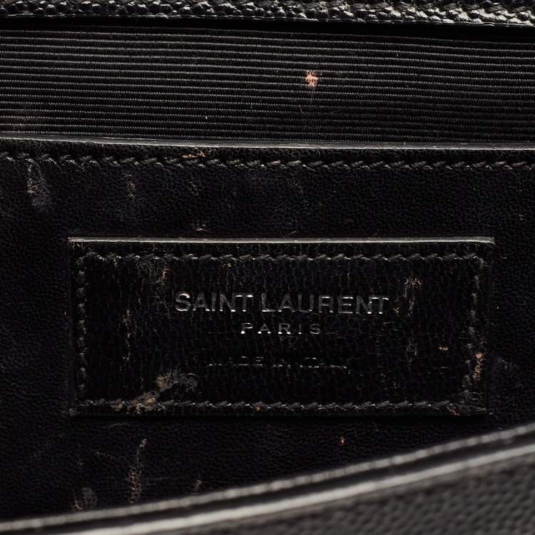 Pre Owned Saint Laurent Black Leather Kate Clutch