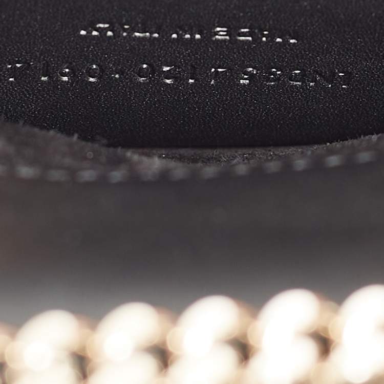 Pre Owned Saint Laurent Black/Silver Leopard Print Leather and Glitter Kate Tassel Flap Chain Crossbody Bag
