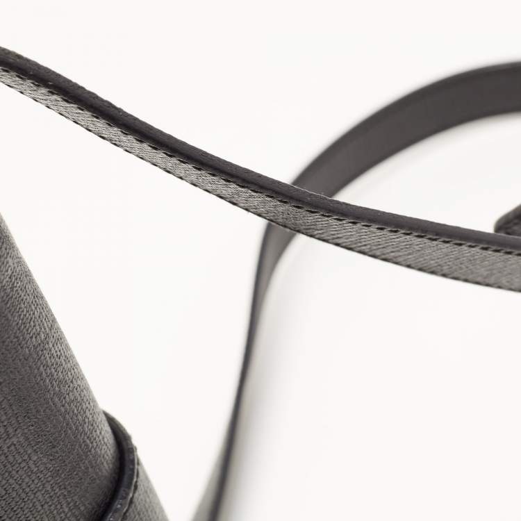 Pre Owned Saint Laurent Black Leather Ligne Y Crossbody Bag