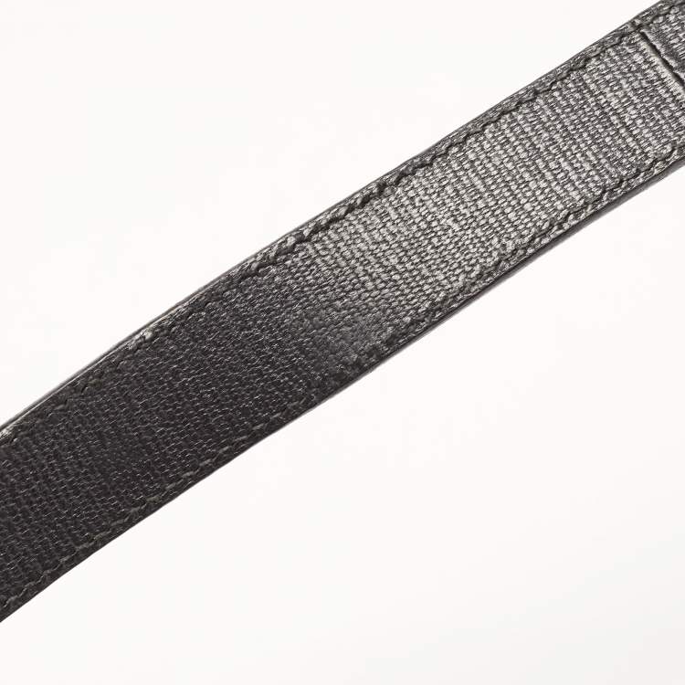 Pre Owned Saint Laurent Black Leather Ligne Y Crossbody Bag