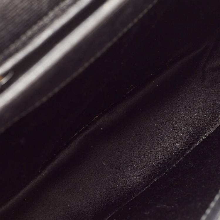 Pre Owned Saint Laurent Black Leather Ligne Y Crossbody Bag