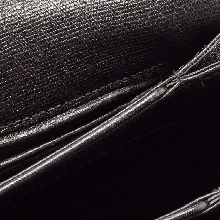 Pre Owned Saint Laurent Black Leather Ligne Y Crossbody Bag