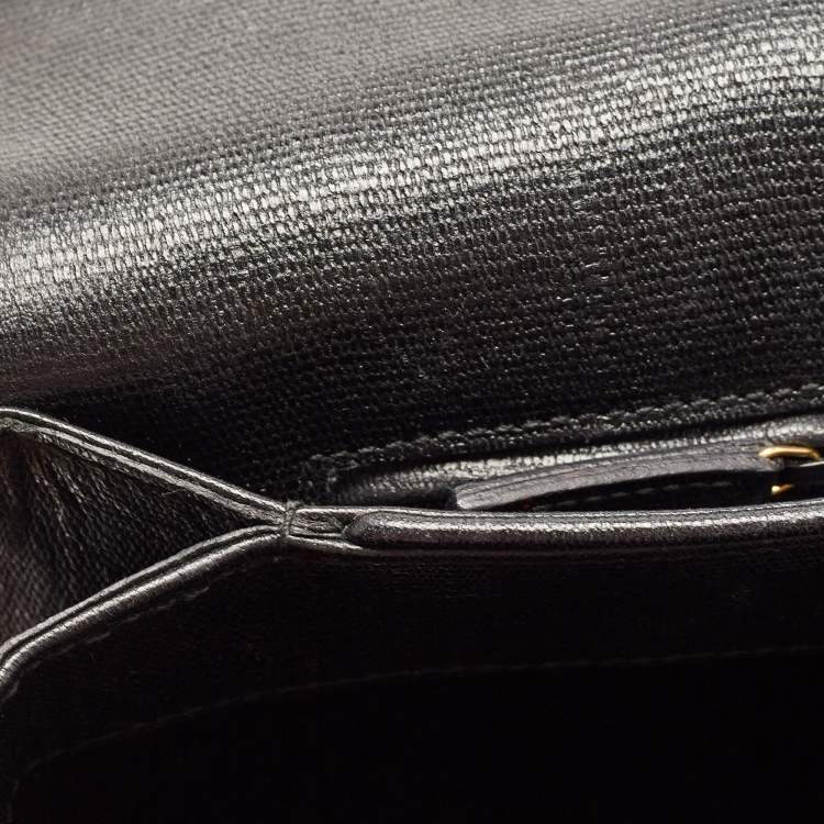 Pre Owned Saint Laurent Black Leather Ligne Y Crossbody Bag