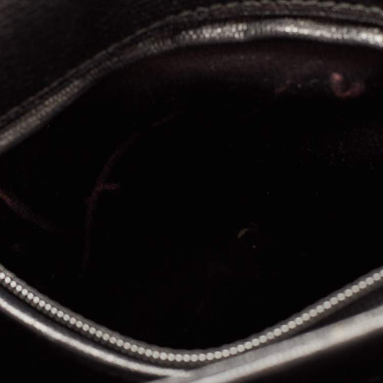 Pre Owned Saint Laurent Black Leather Ligne Y Crossbody Bag