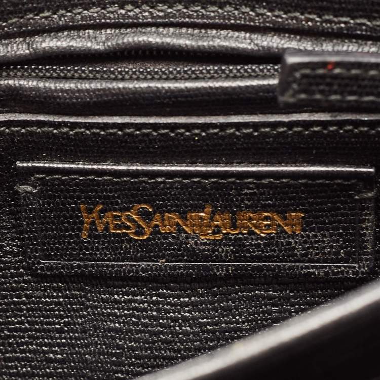 Pre Owned Saint Laurent Black Leather Ligne Y Crossbody Bag