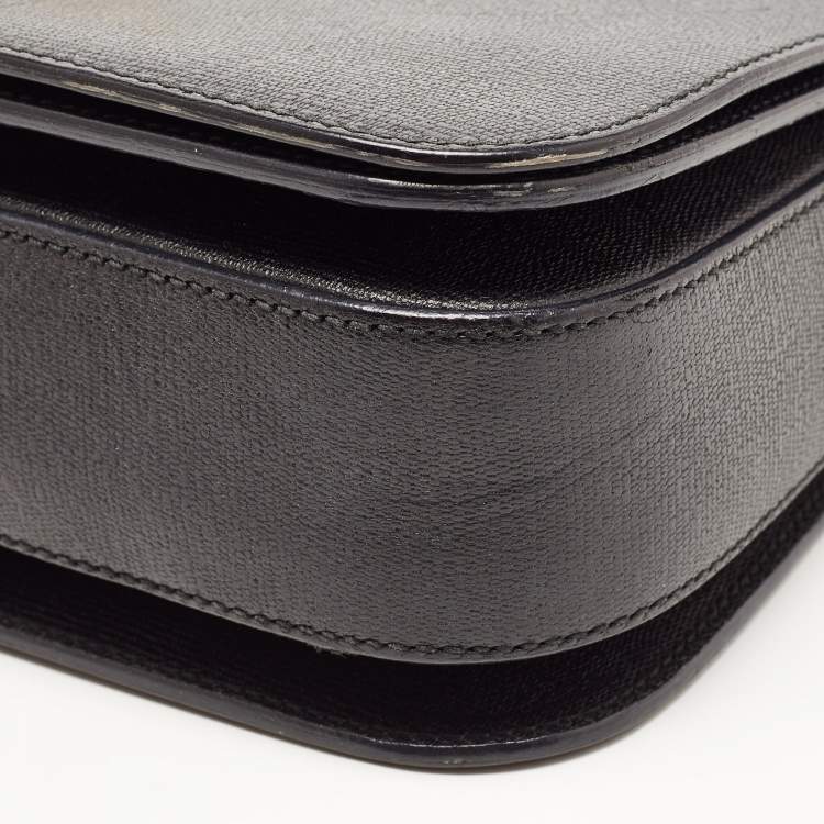 Pre Owned Saint Laurent Black Leather Ligne Y Crossbody Bag