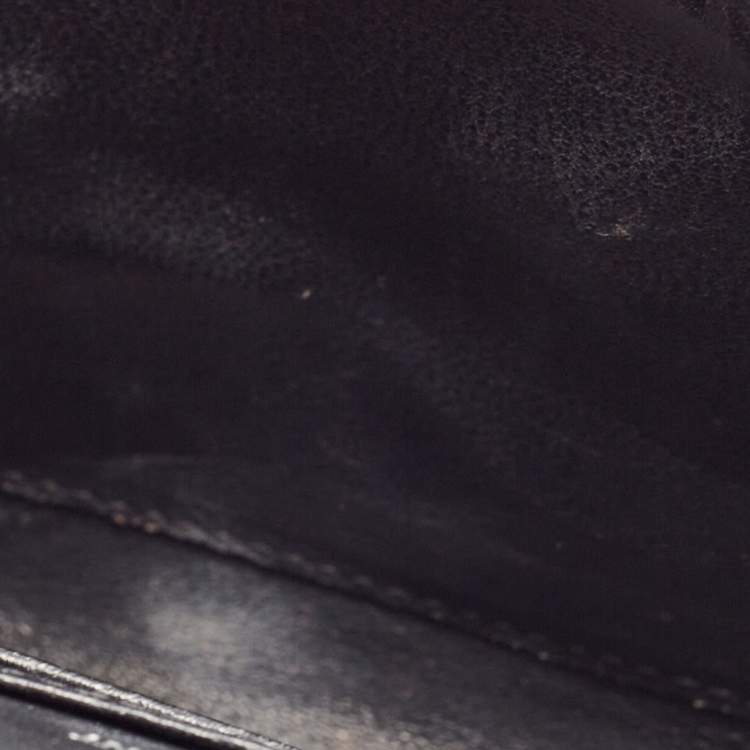Pre Owned Saint Laurent Black Croc Embossed Leather Kate Belt Bag