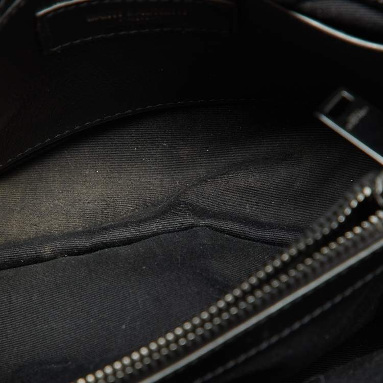 Pre Owned Saint Laurent Black Quilted Leather Small Loulou Shoulder Bag