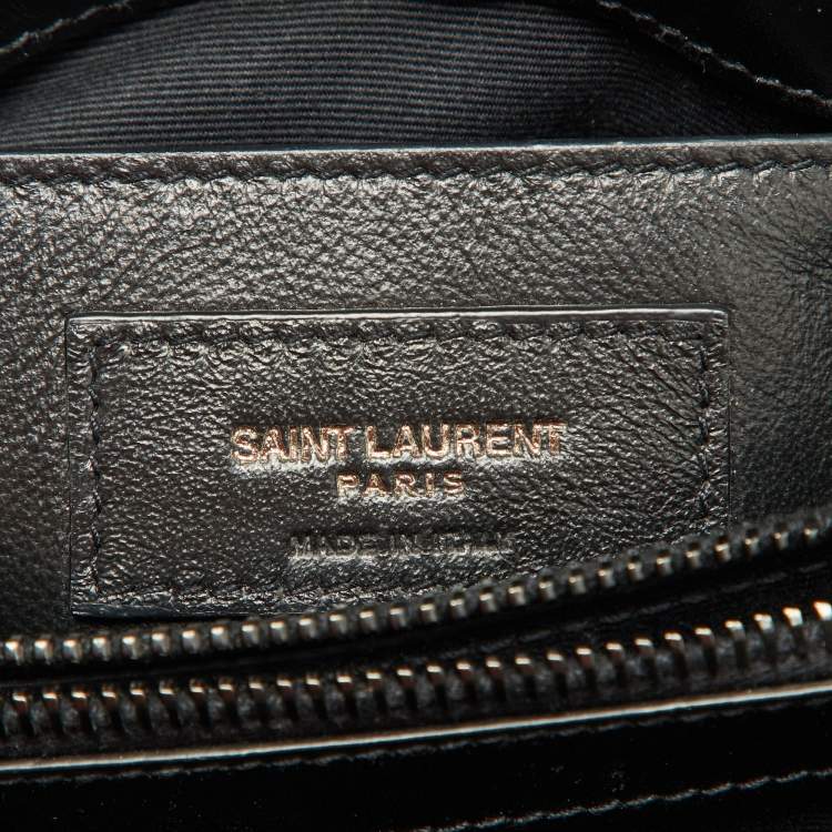 Pre Owned Saint Laurent Black Quilted Leather Small Loulou Shoulder Bag