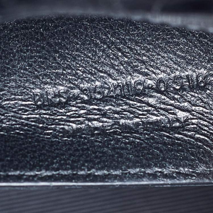 مملوكة مسبقًا Saint Laurent Black Croc Embossed Leather Medium Kate Tassel Shoulder Bag