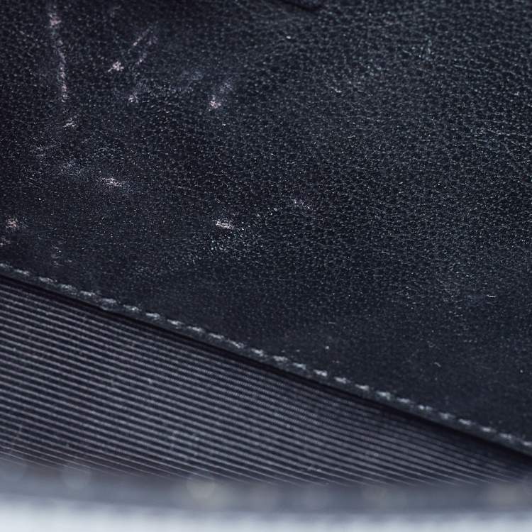 مملوكة مسبقًا Saint Laurent Black Croc Embossed Leather Medium Kate Tassel Shoulder Bag