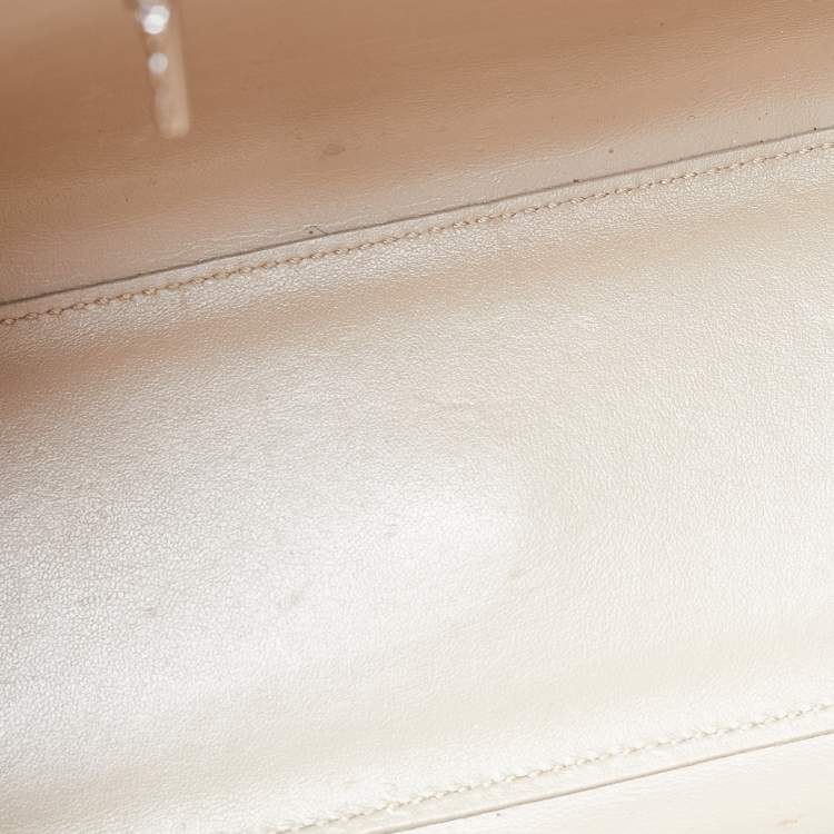 مملوكة مسبقًا Saint Laurent Beige Croc Embossed Leather Nano Classic Sac De Jour Tote