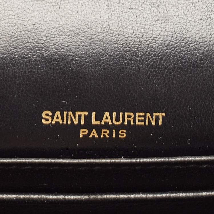 Pre Owned Saint Laurent Black Leather Kate Belt Bag