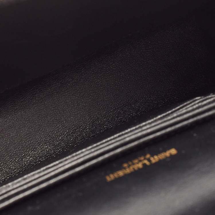 Pre Owned Saint Laurent Black Leather Kate Belt Bag