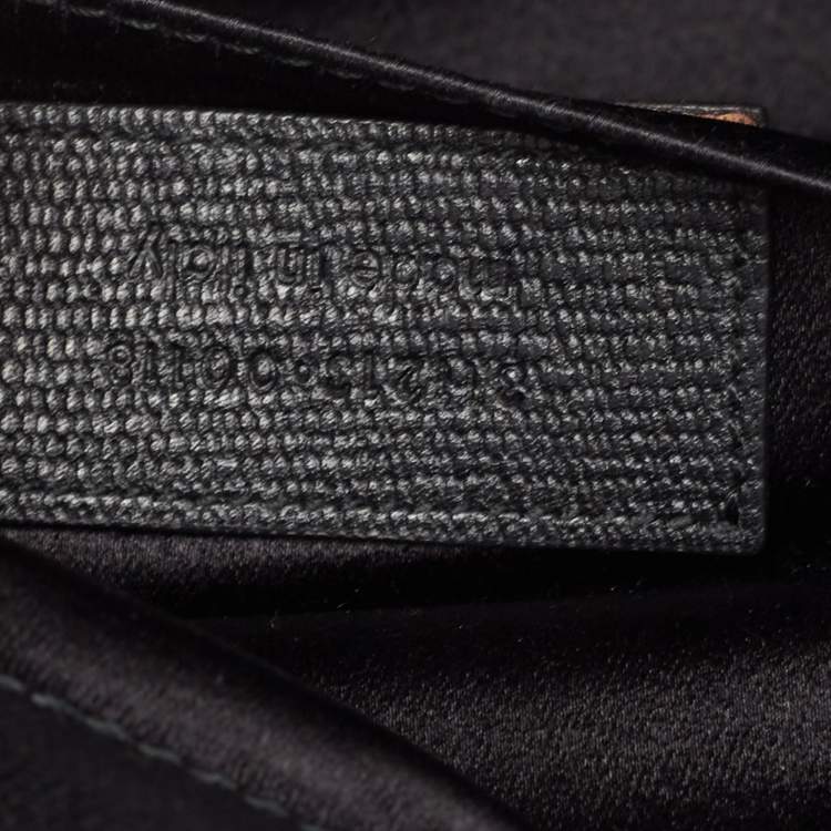 Pre Owned Saint Laurent Black Leather Y-Ligne Clutch