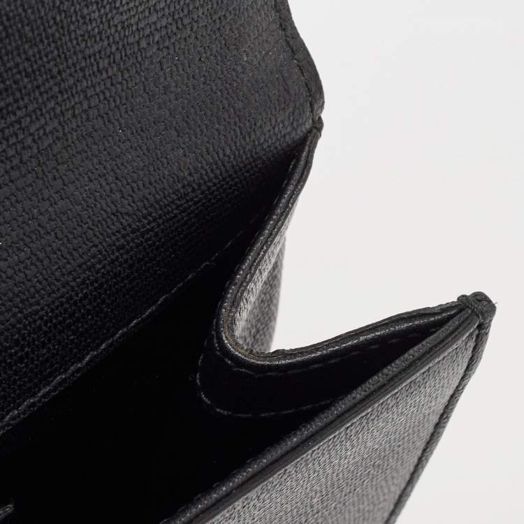 Pre Owned Saint Laurent Black Leather Y-Ligne Clutch