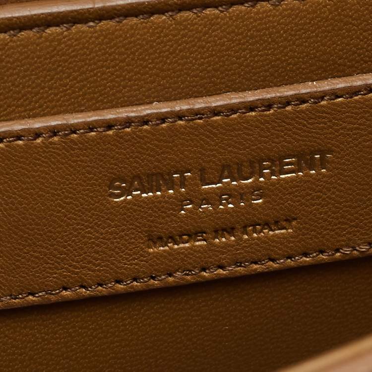 Pre Owned Saint Laurent Brown Suede Small Kate Tassel Crossbody Bag