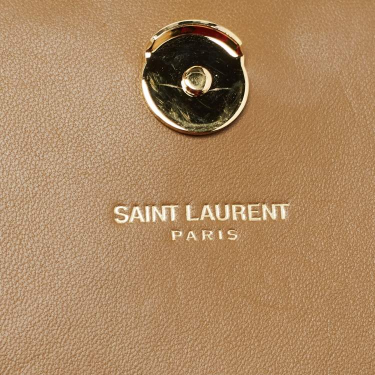Pre Owned Saint Laurent Brown Suede Small Kate Tassel Crossbody Bag