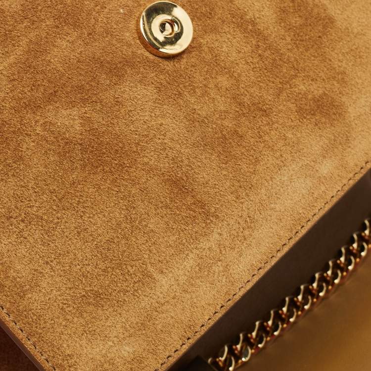 Pre Owned Saint Laurent Brown Suede Small Kate Tassel Crossbody Bag