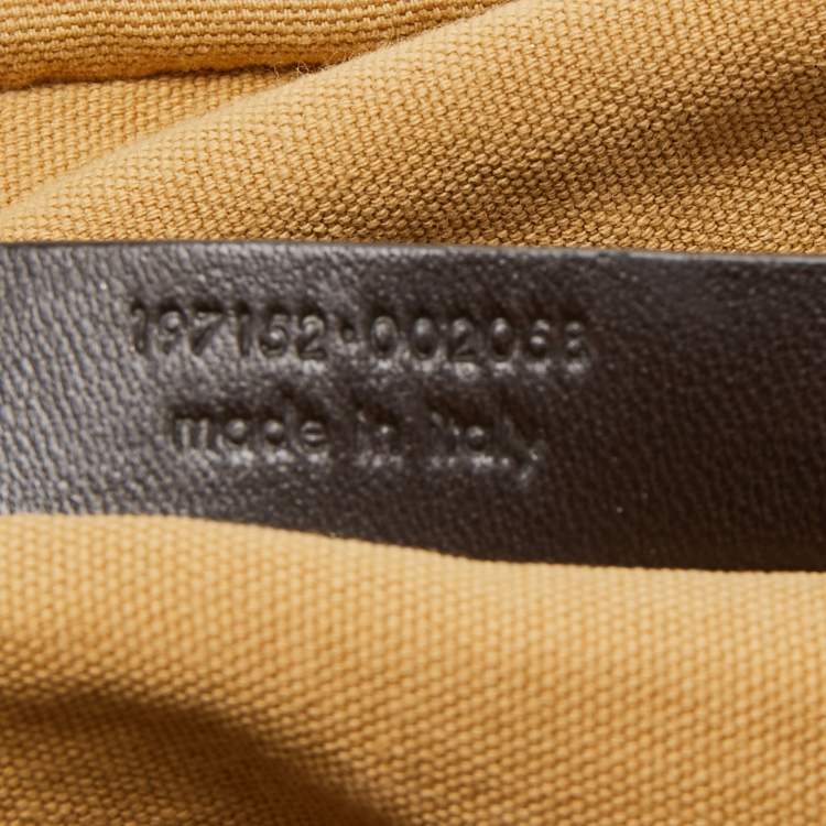 Pre Owned Saint Laurent Gold Textured Leather Medium Majorelle Bag