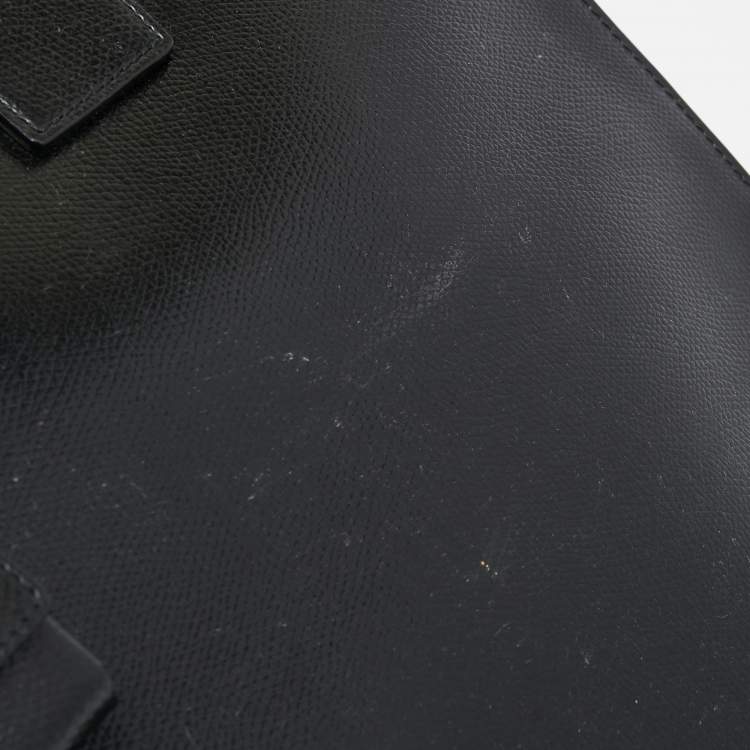 Pre Owned Saint Laurent Black Leather Sac De Jour North South Tote