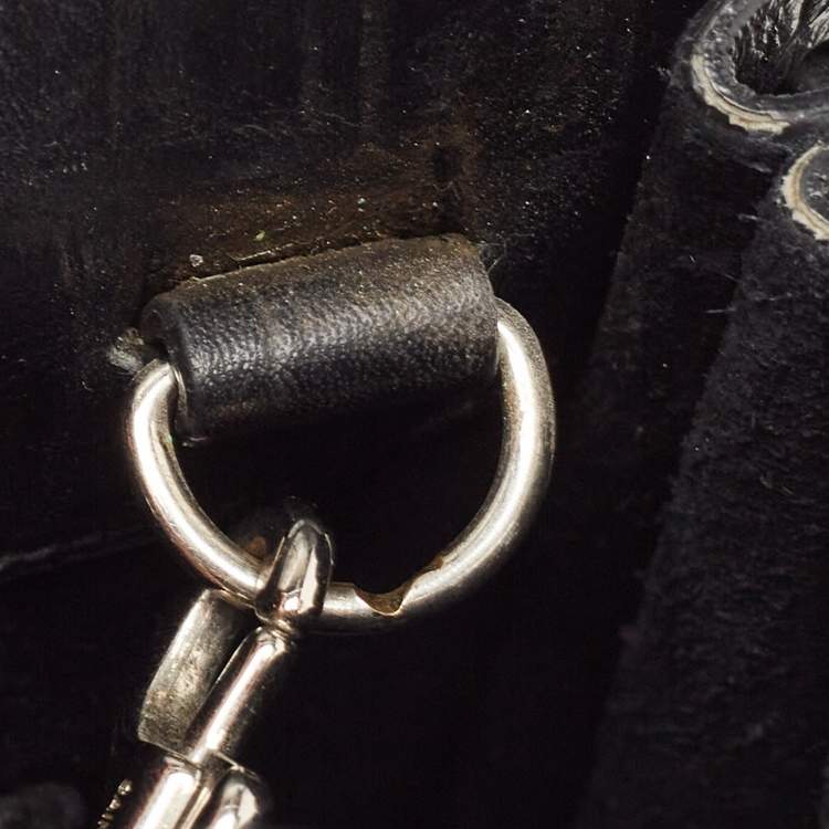 مملوكة مسبقًا Saint Laurent Black Croc Embossed Leather Nano Classic Sac De Jour Tote