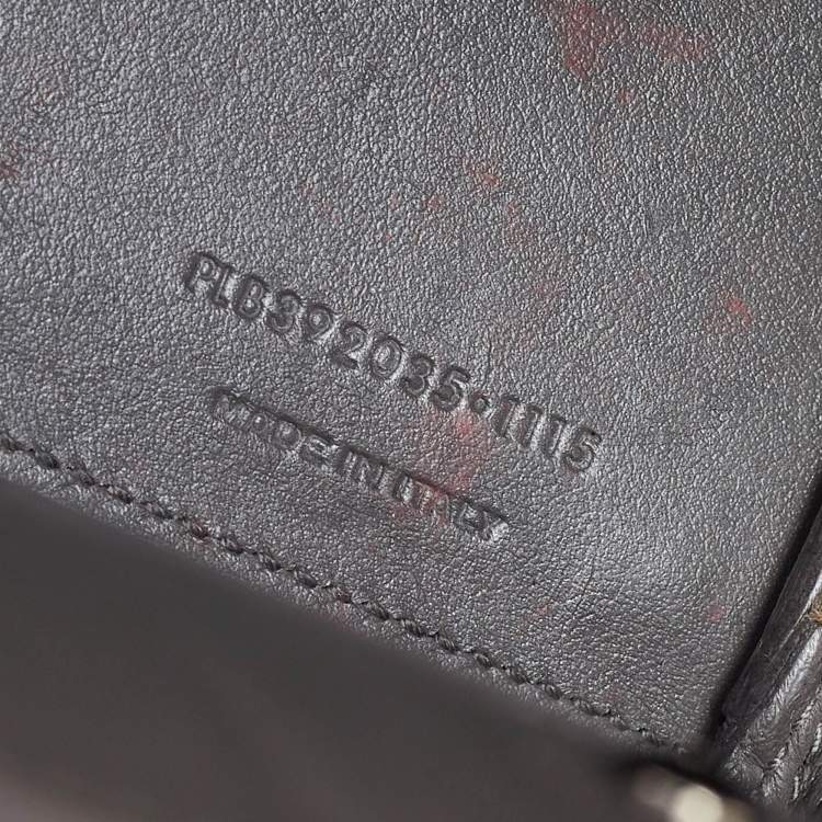 Pre Owned Saint Laurent Grey Croc Embossed Leather Nano Classic Sac De Jour Tote