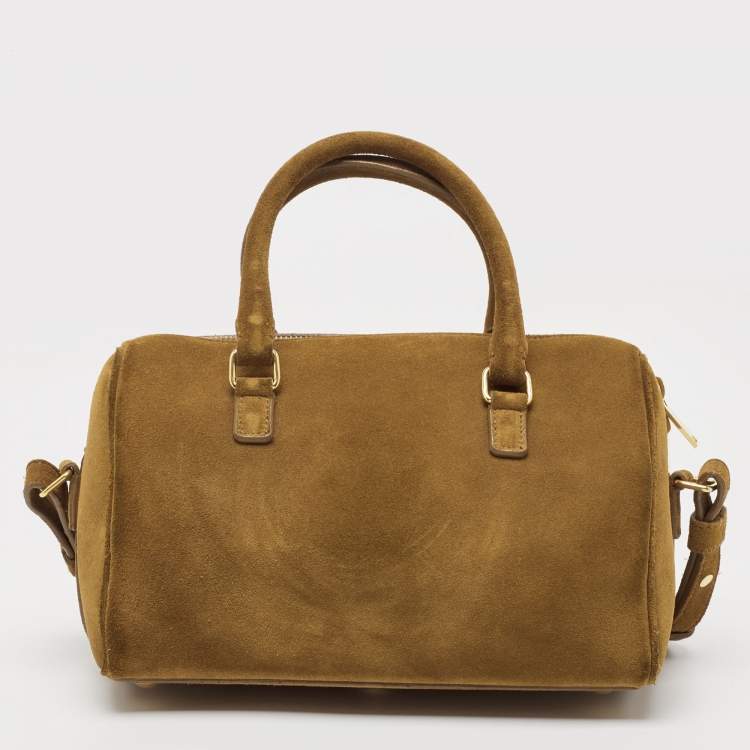 Pre Owned Saint Laurent Brown Suede Fringe Crossbody 