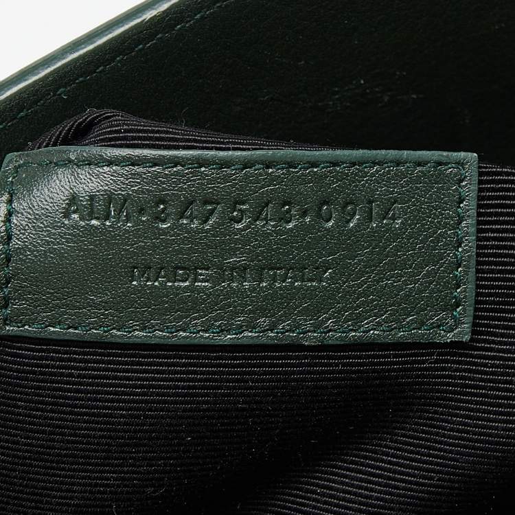 Pre Owned Saint Laurent Green Leather Medium Classic Sac De Jour Tote