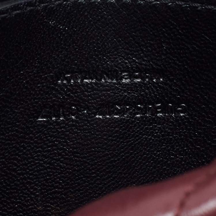 Pre Owned Saint Laurent Burgundy Matelasse Leather Loulou bowling Bag