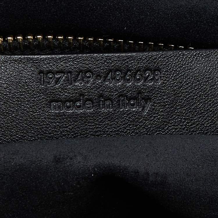 Pre Owned Yves Saint Laurent Black Denim, Suede and Patent Leather Medium Muse Two Satchel