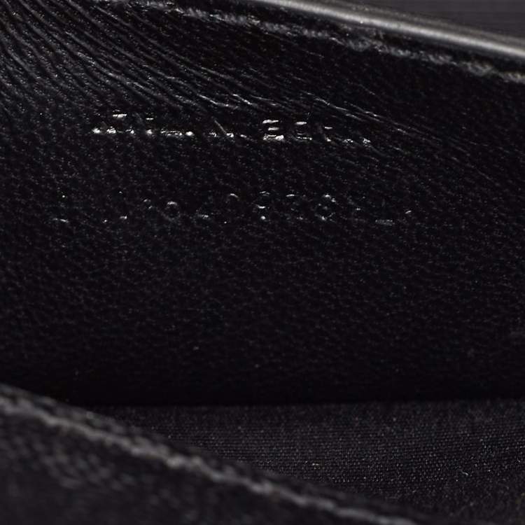 Pre Owned Saint Laurent Black Leather Kate Monogram Clutch