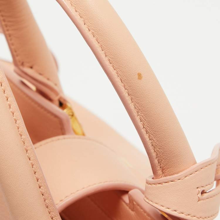 مملوكة مسبقًا Saint Laurent Peach Leather Small Cabas Y-Ligne Tote