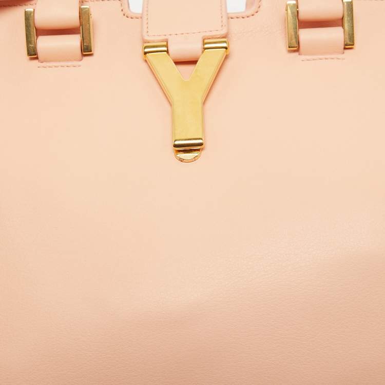 مملوكة مسبقًا Saint Laurent Peach Leather Small Cabas Y-Ligne Tote