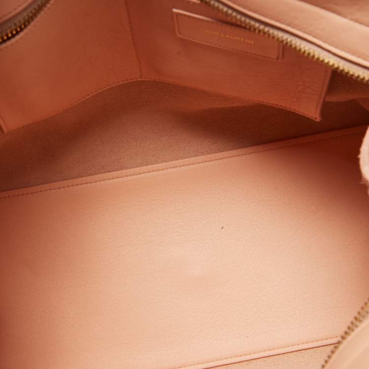 مملوكة مسبقًا Saint Laurent Peach Leather Small Cabas Y-Ligne Tote