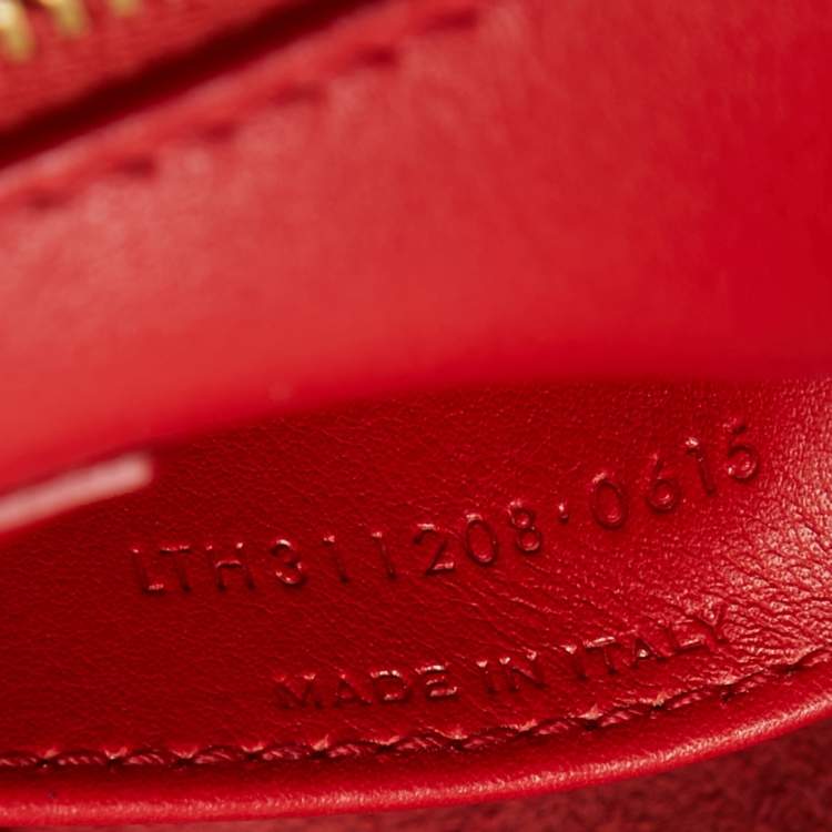 Pre Owned Saint Laurent Red Leather Medium Cabas Chyc Tote