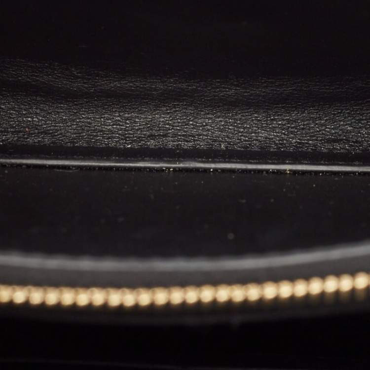 Pre Owned Saint Laurent Black Leather Sunset Wallet on Chain