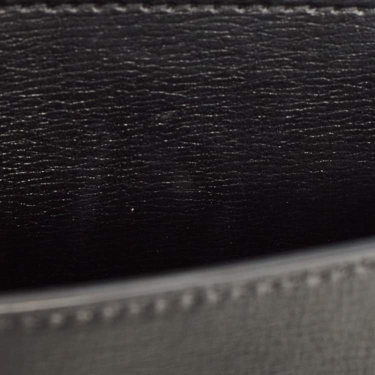 Pre Owned Saint Laurent Black Leather Sunset Wallet on Chain