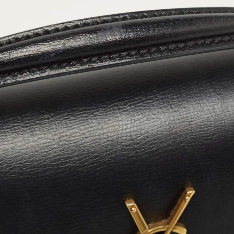 Pre Owned Saint Laurent Black Leather Sunset Wallet on Chain