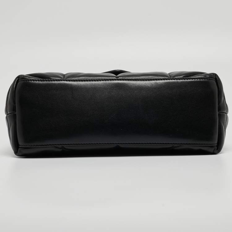 مملوكة مسبقًا Saint Laurent Black Quilted Leather Small Loulou Puffer Shoulder Bag