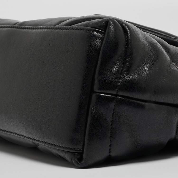 مملوكة مسبقًا Saint Laurent Black Quilted Leather Small Loulou Puffer Shoulder Bag