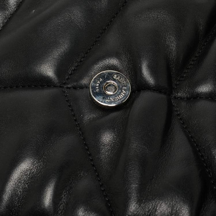 مملوكة مسبقًا Saint Laurent Black Quilted Leather Small Loulou Puffer Shoulder Bag