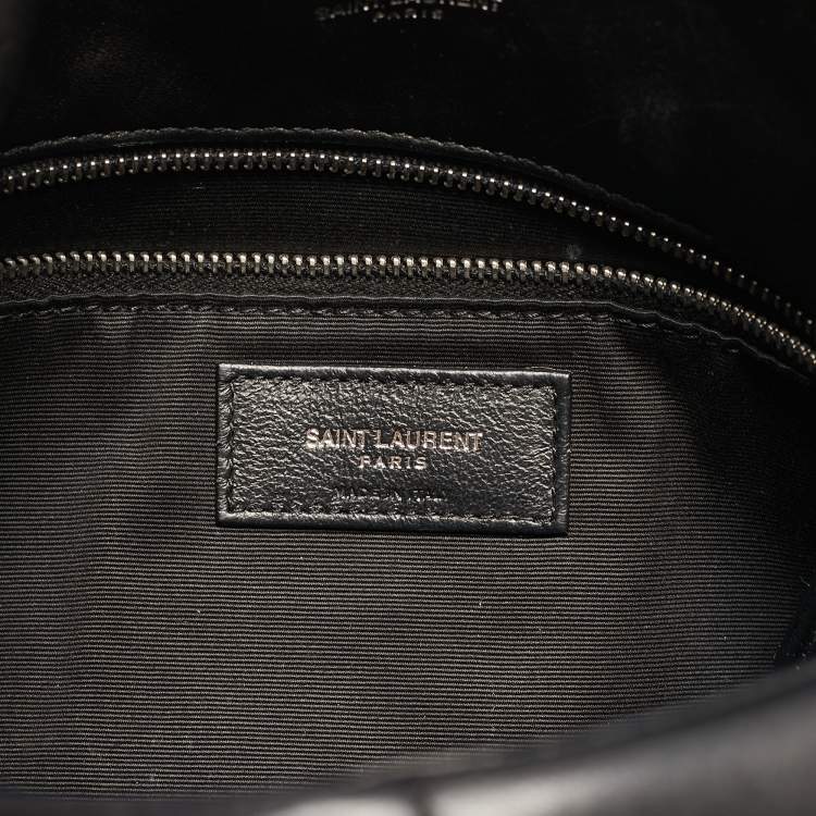 مملوكة مسبقًا Saint Laurent Black Quilted Leather Small Loulou Puffer Shoulder Bag