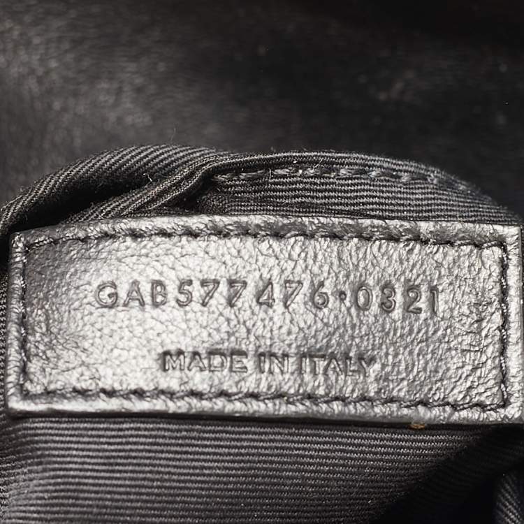 مملوكة مسبقًا Saint Laurent Black Quilted Leather Small Loulou Puffer Shoulder Bag