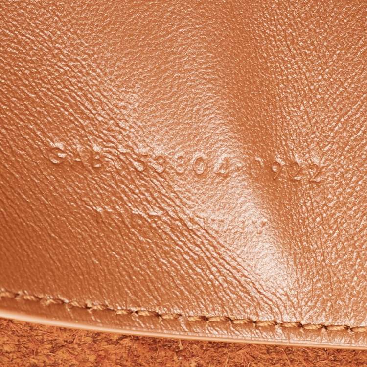Pre Owned Saint Laurent Black Croc Embossed Leather and Suede Reversible Kate Bag