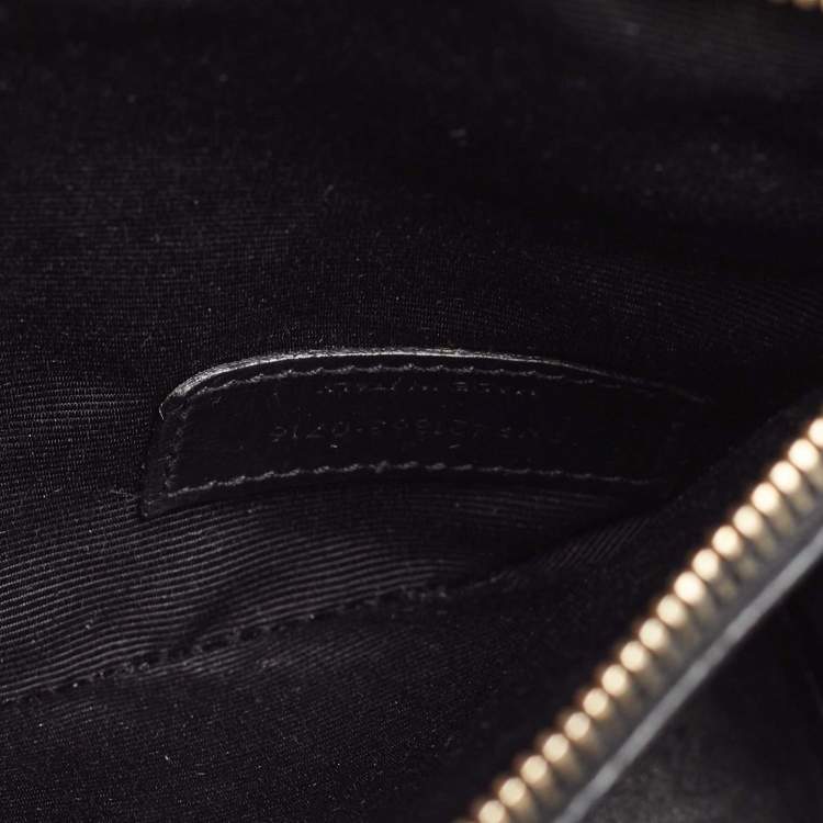 Pre Owned Saint Laurent Black Croc Embossed Leather Baby Classic Sac De Jour Tote