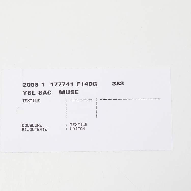 Pre Owned Saint Laurent Black Satin Muse Clutch