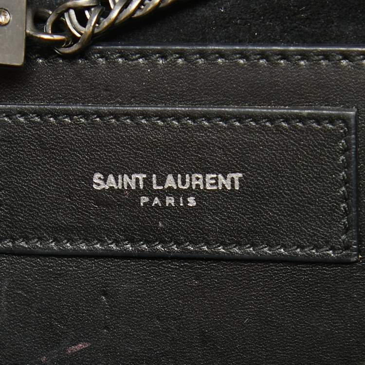 Pre Owned Saint Laurent Black Python and Leather Betty Shoulder Bag