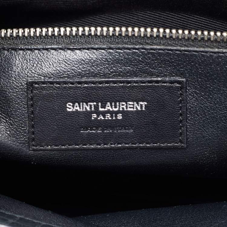 مملوكة مسبقًا Saint Laurent Deep Green Croc Embossed Leather Small Sac De Jour Tote